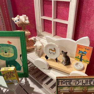 Miniatur-Zierkatzen, Puppenhaus-Kätzchen-Accessoires & Dekoration, 1:12 Bild 3