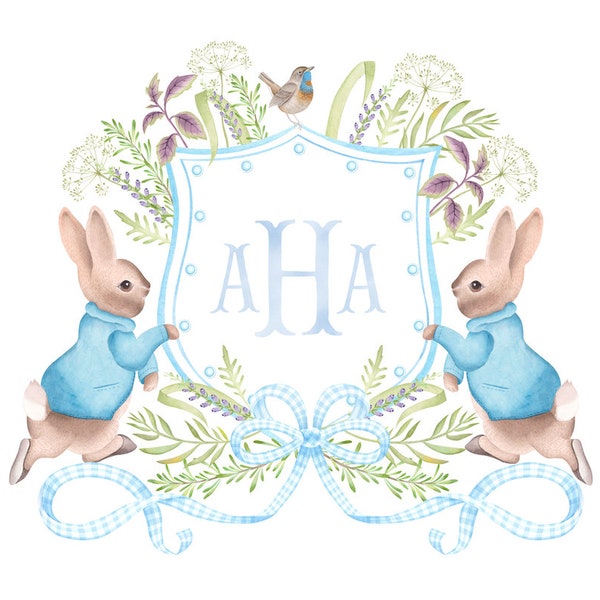 Circle Bow Monogram - Etsy