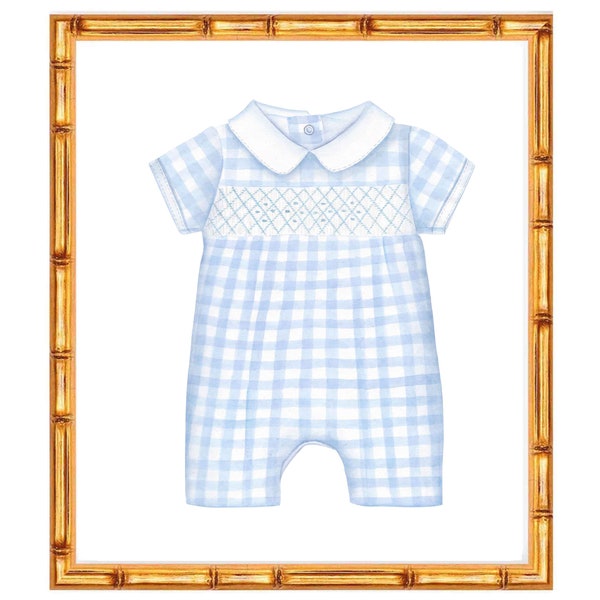 Heirloom baby boy  short set // Grand Millennial // Nursery // Bespoke // Traditional // Southern style // bubble // gingham