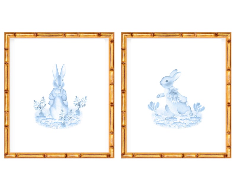 Four Art Prints Peter Rabbit and Friends // Nursery // Toile Prints ...