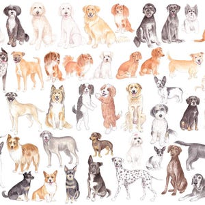 Chateau Dog Show Watercolor Art Print: Whimsical Nursery Decor image 9