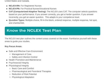 Planer podręcznika przygotowawczego do egzaminu NCLEX