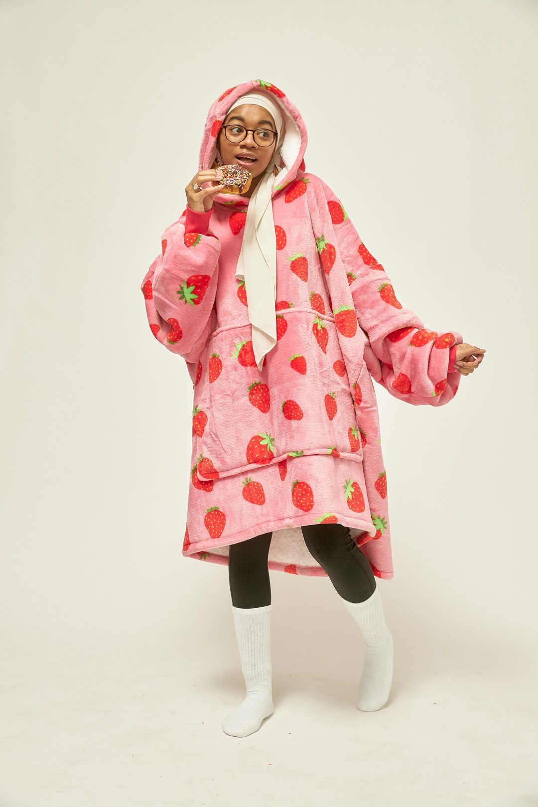 Deep Pocket Strawberry Hoodie