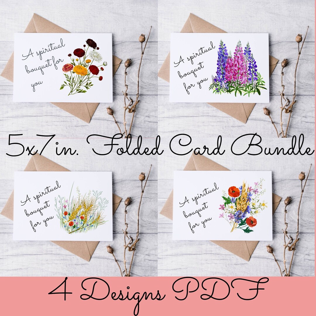 Spiritual Bouquet Printable Flower Spiritual Bouquet BUNDLE Etsy
