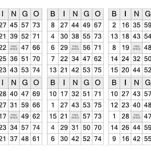6000 Cartões de Bingo PDF Download Imediato Bingo Americano