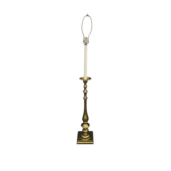 Kaiser Kuhn Vintage Brass Candlestick Floor Lamp