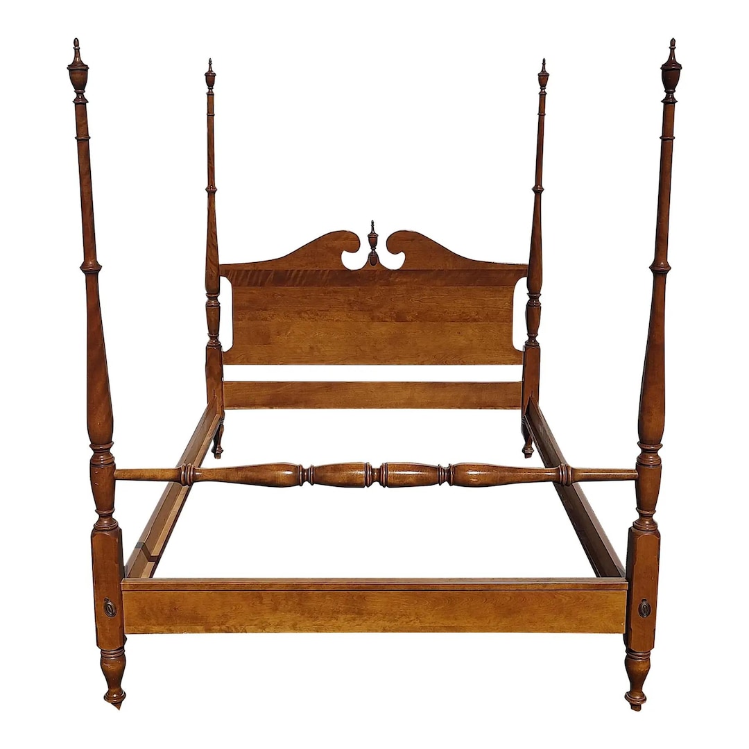 Ethan Allen 1940s Full Size Poster Bed With Finial - Etsy