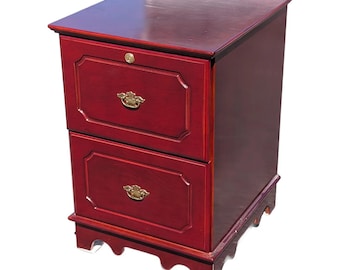 Mid 20th Century Two Drawer Locking Filing Cabinet With Key