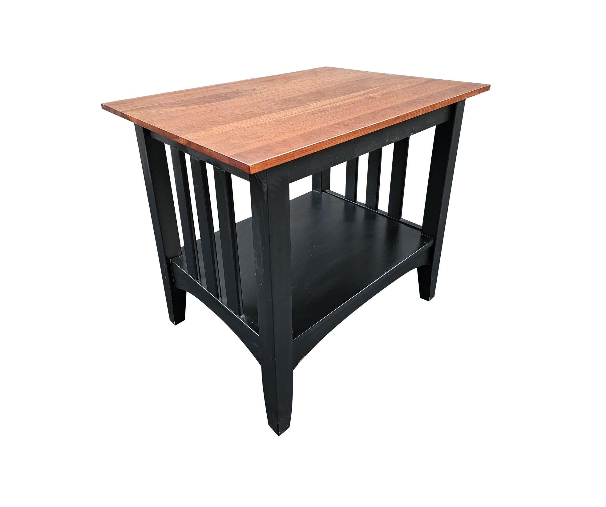 Ethan Allen American Impressions End Table Autumn Cherry Top With Black