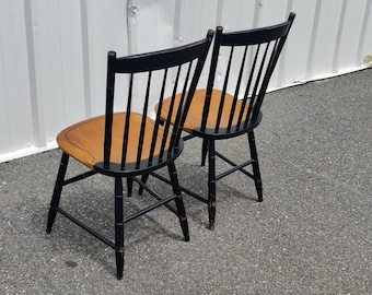 Vintage Hitchcock Mid 20th Century Maple & Lacquered Side Chair