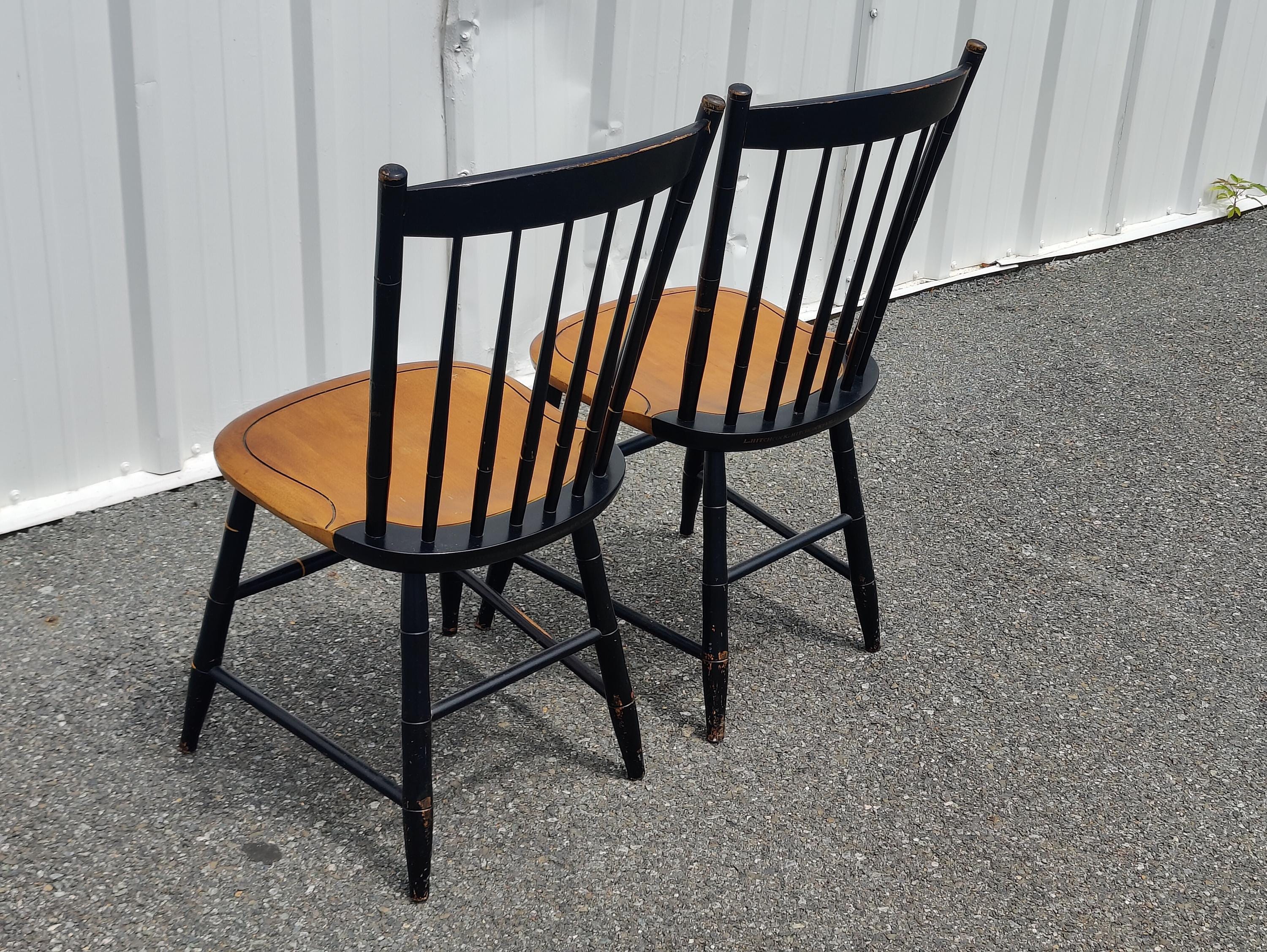 Vintage Hitchcock Mid 20th Century Maple & Lacquered Side Chair
