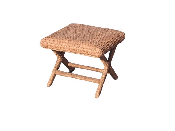 Woven Seagrass X base Benches or Stools Etsy UK