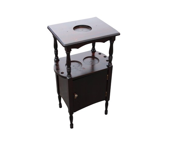 cigarette table antique Early 20th Century Antique Flame Mahogany Smoking Table Stand