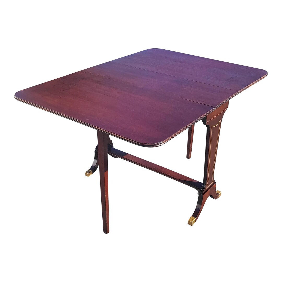 Mid Century English Modern Drop Leaf Dining Table - Etsy
