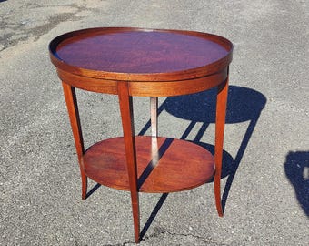 Mersman Tiered Mahogany Inlay Oval Side Table - Mersman 6988 - Etsy