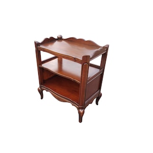 Vintage French Provincial Cherrywood Side Table Nightstand