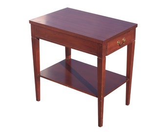 Mersman 7641 Two Tier Single Drawer Mahogany Side Table