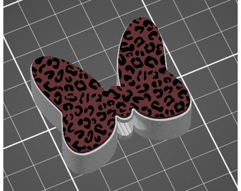 Magical Bow Leopard Print Bow Straw Topper STL 3D Print File 11mm Straw Width / fits Popular 40 oz Tumblers