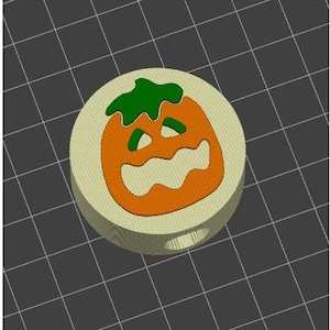 Halloween Sugar Cookie Pumpkin Jack o Lantern Straw Topper 3D Print STL File for Popular 20 30 40 oz Tumbler Large Straw / Straw Charm