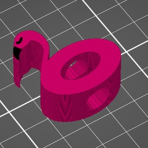 Summer Flamingo Float Pool Ring Straw Topper STL 3D Print File Fits Stanley 40 oz Straw
