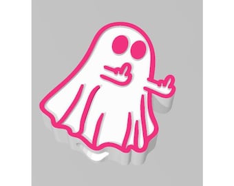 Rude Cute Ghost Halloween Charm Straw Topper STL File 3D Print File for Popular 30 40 oz Tumbler Large Straw 10.1mm Opening Multi Color