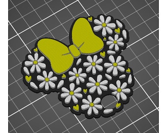 Floral Daisy Mouse Ears Easter Spring Straw Lid Topper Tumbler Plate Tag STL 3D Print File 40 oz Tumblers Large 11.2 Straw Width