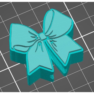 Pretty Preppy Cheer Bow or Valentine Bow Straw Topper STL 3D Print File 11mm Straw Width / Fits Popular 40 oz Tumblers