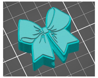 Pretty Preppy Cheer Bow or Valentine Bow Straw Topper STL 3D Print File 11mm Straw Width / Fits Popular 40 oz Tumblers
