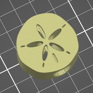 Summer Beach Sand Dollar Straw Tumbler Topper STL 3D Print File - Fits Normal Straws and Large 40 oz Tumbler Straws - 2 files