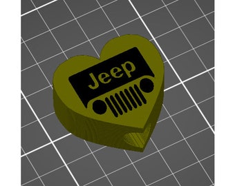 Offroad Vehicle 4X4 Heart Love Straw Topper STL 3D Print File