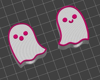Cute Smiling Ghosts Halloween Straw Topper STL File 3D Print File for Popular 20 30 40 oz Tumbler Large Straw / Multi Color 2 FILES Included