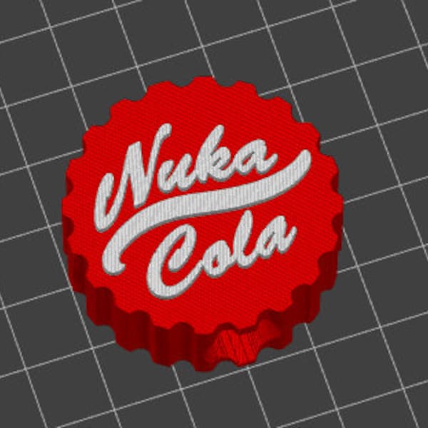 Retro Gamer Cola Bottle Cap Straw Topper STL 3D Print File 11.1 mm Width Fits 30 or 40 oz Tumblers and Large Straws Multi Color Layered