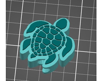 Deep Sea Turtle Straw Topper STL 3D Print File 11mm Straw Width / Fits Popular 40 oz Tumblers