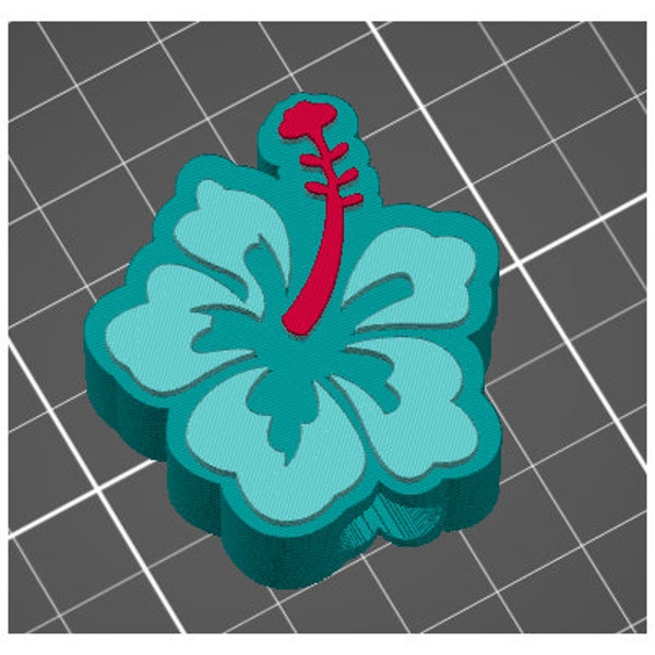 Tropical Hawaiian Beach Hibiscus Flower Straw Topper STL 3D Print File 11mm Straw Width / Fits Popular 40 oz Tumblers