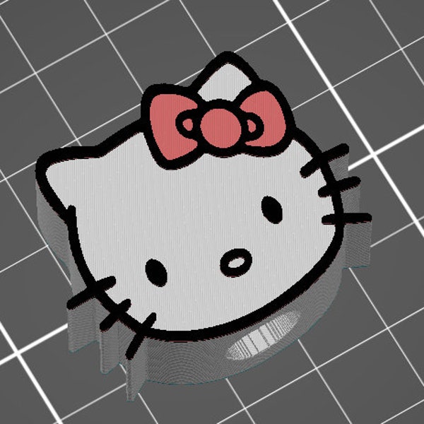 Kawaii Kitty Face Bow Straw Topper STL 3D Print File