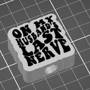On My Husbands Last Nerve Funny Sassy Straw Topper STL 3D Print File For Stanley 40 oz Straw Tumbler