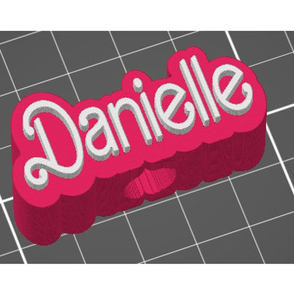 Custom Name or Word Doll Movie Font Straw Topper STL 3D Print File Fits Stanley 40 oz Tumbler