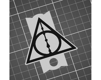 Wizard Symbol Triangle Plate Tag Lid Topper Large Straw Accessory STL 3D Printing File / 40 oz Tumbler Multi Layered Multi Color Print