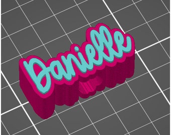 CUSTOM NAME STL 3D Print File Popular Cursive Font Straw Topper Fits Stanley and 30 40 oz Tumblers / Large Straw / 11mm Hole