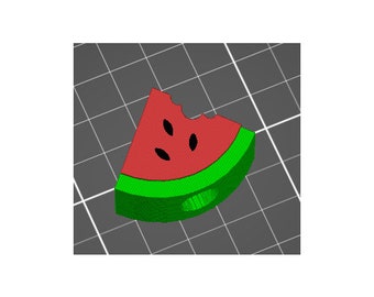 Watermelon Moonshine  Slice Summer Cool Straw Topper STL 3D Print File Fits Popular 40 oz Tumbler