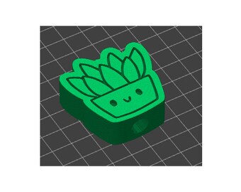 Little Aloe Succulent Plant Straw Topper STL 3D Print File Fit Stanley