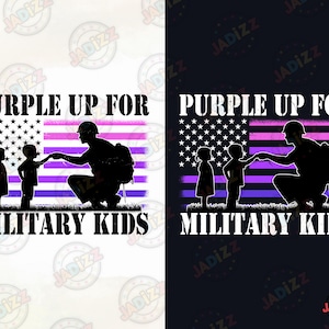 Purple Up für Militärkinder Monat des Militärkindes Png Clipart, Militärkindmonat, Militärkind stark, Wir tragen Lila, Sublimation