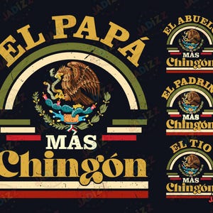 Pacchetto PNG Mas Chingon, PNG Festa del Papà retrò, PNG Vita da papà, PNG Giorno del Padre, PNG Papà spagnolo divertente, PNG Sei il mio eroe, PNG Sublimazione