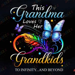 Esta avó ama seus netos até o infinito e além PNG, avó, presente de avó, presente de dia das mães, download instantâneo, design de sublimação