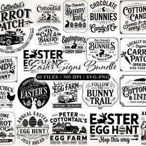 Paquet de SVG de Pâques vintage, fichiers SVG de Pâques de ferme, SVG de panneau de Pâques vintage, citations de Pâques SVG, SVG de panneau de Pâques de ferme, png de Pâques