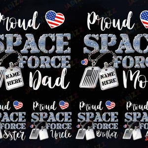Gepersonaliseerde trotse Space Force-moeder Png, Amerikaanse Space Force-familieshirts, Amerikaanse Space Force Png, cadeau voor Space Force-moeder, militaire familie Png