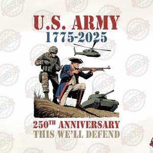 Army 250th Anniversary PNG Clipart, America 250th Anniversary, American Flag, Celebrate America's 250th Anniversary, Digital Download