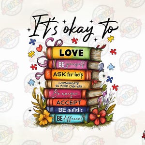 Está tudo bem ser diferente Png, livros de autismo png, coquete de autismo Png, conscientização sobre autismo png, arco de autismo png, mãe de autismo png, amantes de livros png
