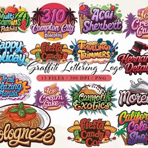 Graffiti Lettering Logo.Custom Logo, Unique logo, Mascot Logo , Typography Text design , Cartoon Character, maker design,Instant Download