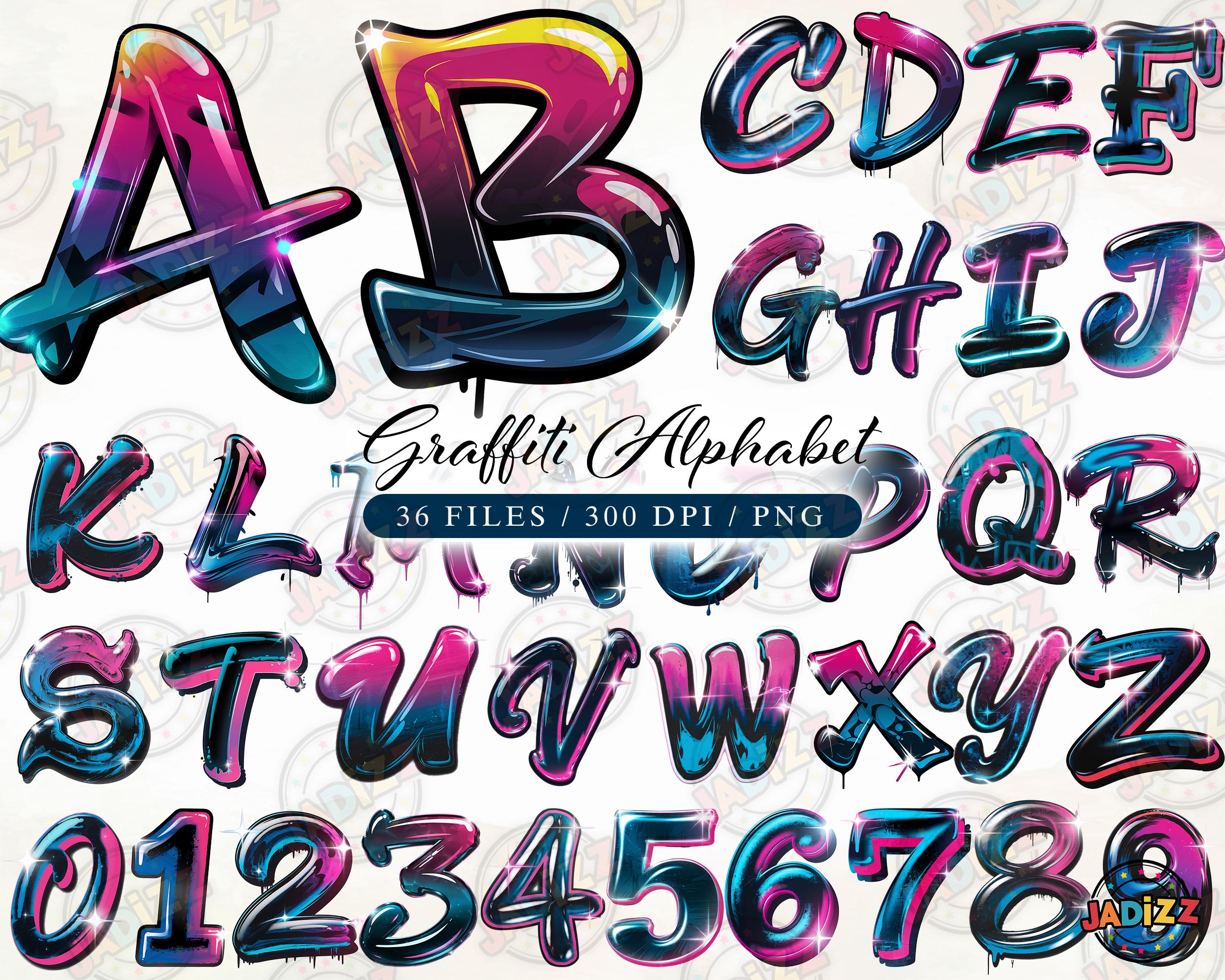 Graffiti alphabet - Etsy 日本